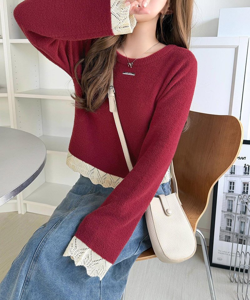 【mily bilet】前後2way配色ニットレースカーディガン mily bilet クラシカルエルフ mi1029195 | classicalelf | 16