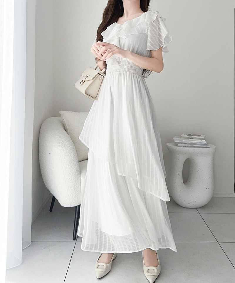 【 mily bilet 】ワンピース レディース シアー ストライプ 透け感 フェミニン 華やか 主役級 | classicalelf | 03