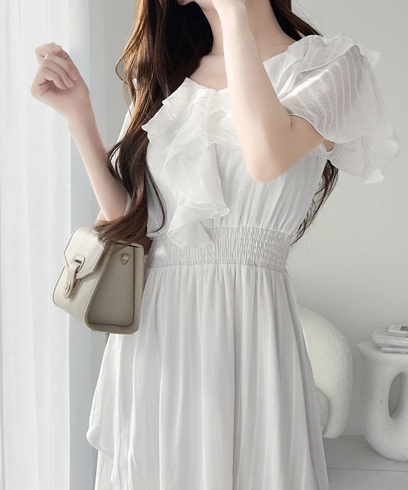 【 mily bilet 】ワンピース レディース シアー ストライプ 透け感 フェミニン 華やか 主役級 | classicalelf | 04