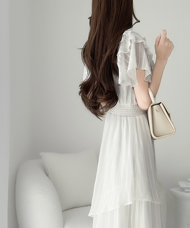 【 mily bilet 】ワンピース レディース シアー ストライプ 透け感 フェミニン 華やか 主役級 | classicalelf | 05