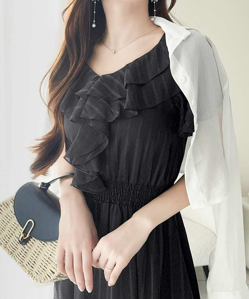 【 mily bilet 】ワンピース レディース シアー ストライプ 透け感 フェミニン 華やか 主役級 | classicalelf | 11