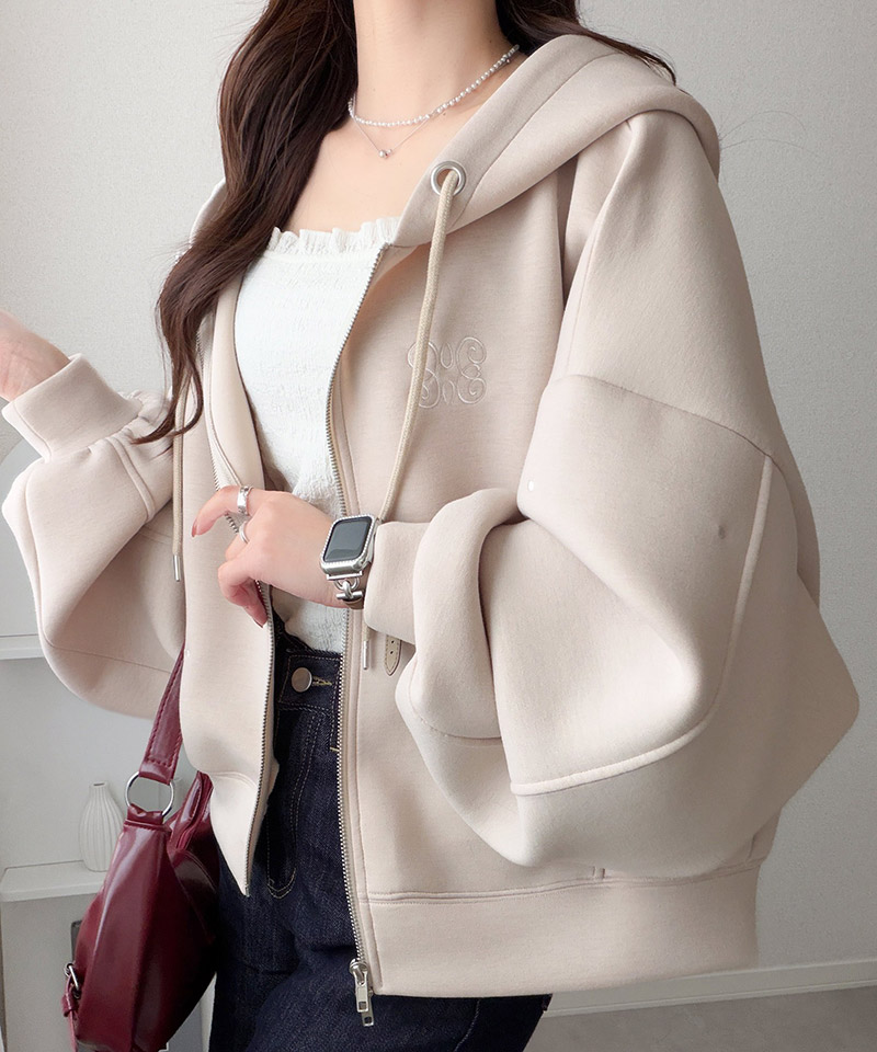 【 mily bilet 】トップス パーカー レディース ドット  ジップパーカー 大人可愛い フーディー | classicalelf | 03