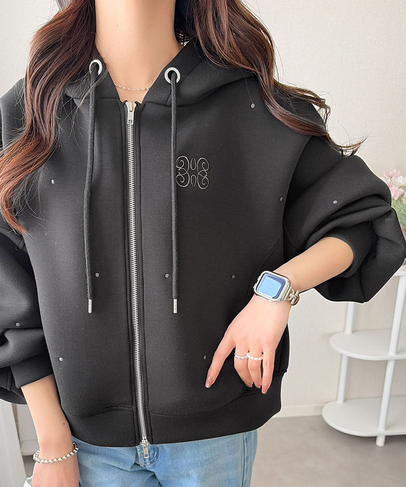 【 mily bilet 】トップス パーカー レディース ドット  ジップパーカー 大人可愛い フーディー | classicalelf | 10