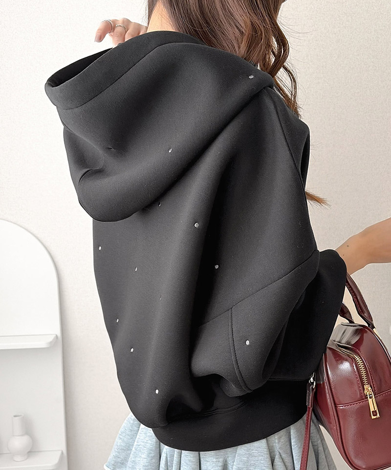 【 mily bilet 】トップス パーカー レディース ドット  ジップパーカー 大人可愛い フーディー | classicalelf | 11