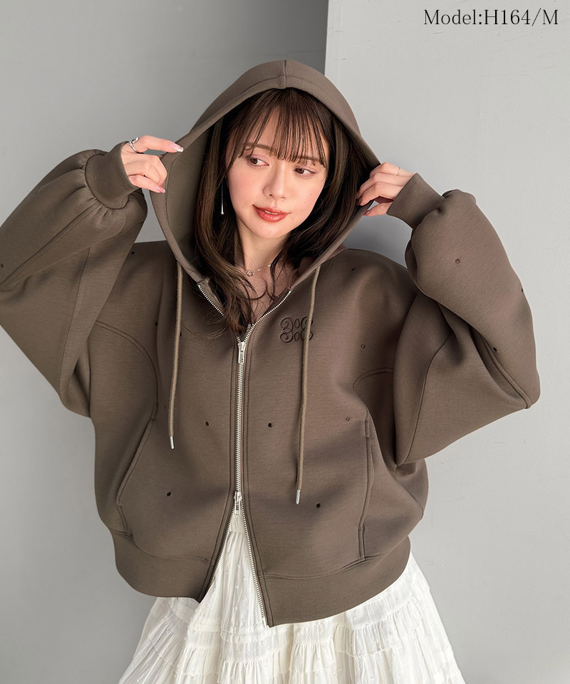 【 mily bilet 】トップス パーカー レディース ドット  ジップパーカー 大人可愛い フーディー | classicalelf | 12