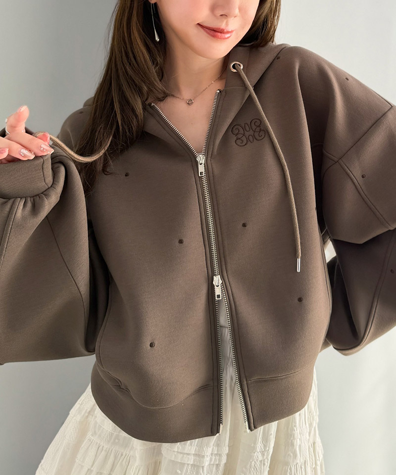 【 mily bilet 】トップス パーカー レディース ドット  ジップパーカー 大人可愛い フーディー | classicalelf | 13