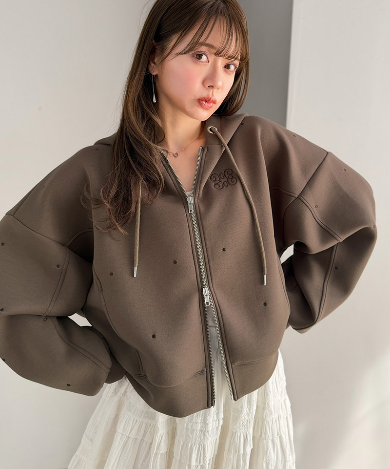 【 mily bilet 】トップス パーカー レディース ドット  ジップパーカー 大人可愛い フーディー | classicalelf | 14