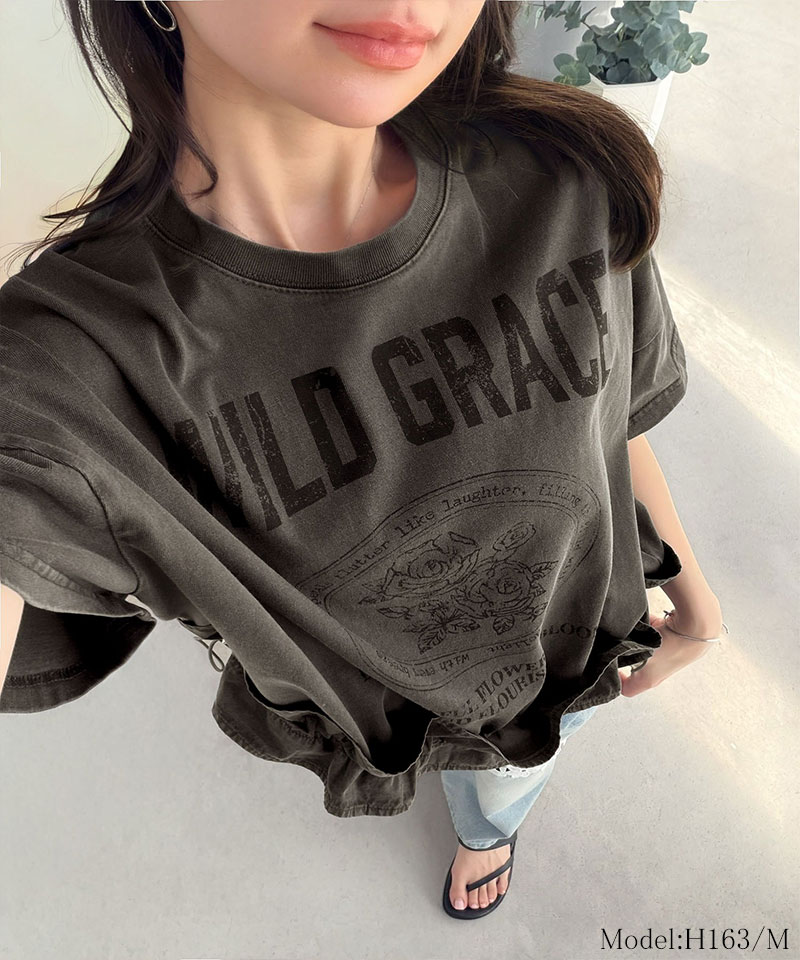 【mily bilet】 tシャツ レディース 半袖 トップス 綿100％ ゆったり 大きいサイズ 裾ドロスト フリル | classicalelf | 06