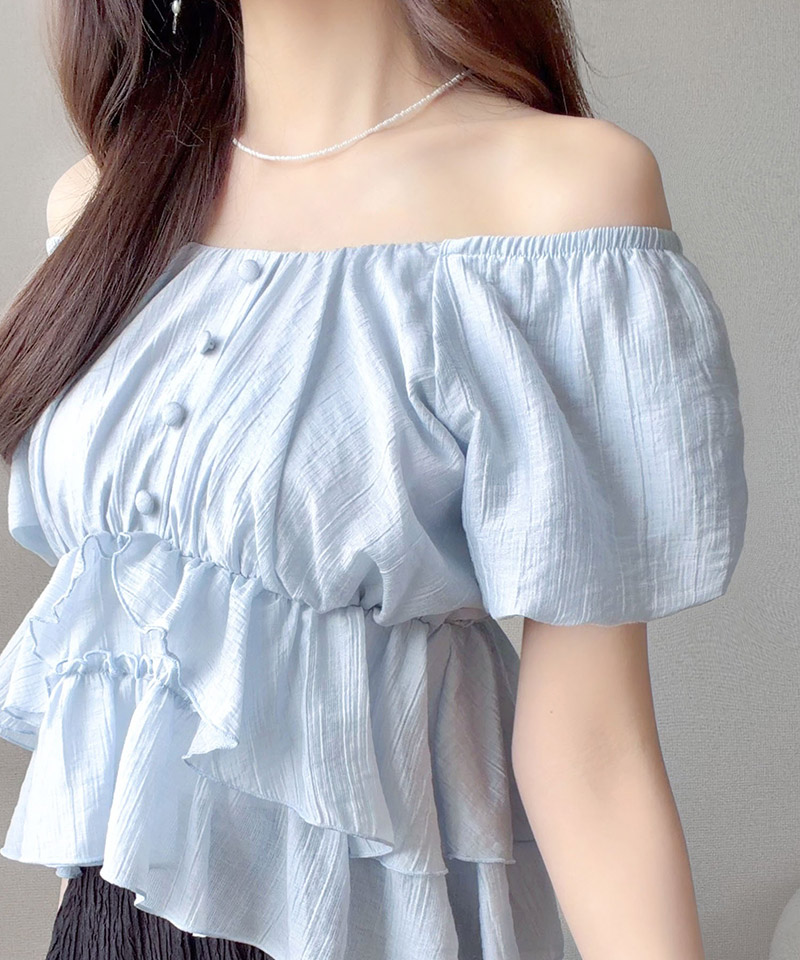 【mily bilet】オフショルダー 2wayフリルペプラムシアーブラウス mily bilet クラシカルエルフ mi1329079 | classicalelf | 14