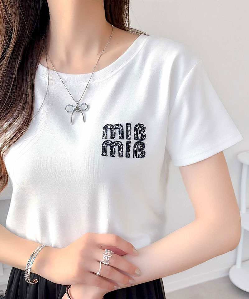 【mily bilet】 tシャツ レディース 半袖 トップス ロゴ ワッペン コンパクト Tee 半袖 デイリー 着回し | classicalelf | 10