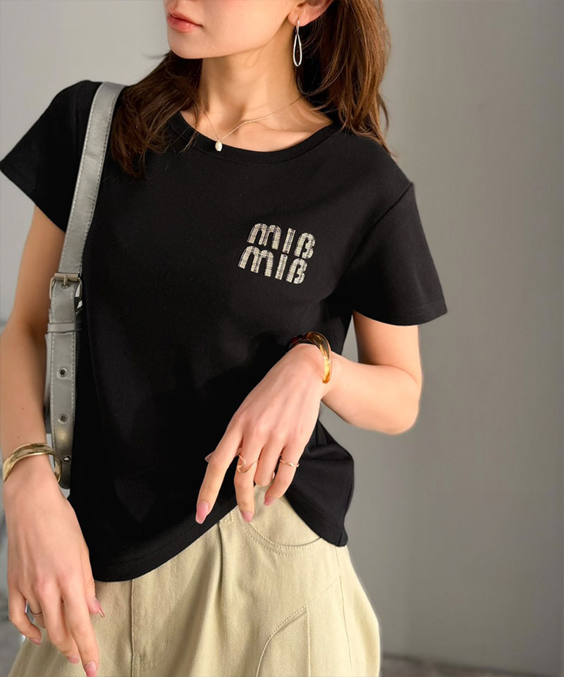 【mily bilet】 tシャツ レディース 半袖 トップス ロゴ ワッペン コンパクト Tee 半袖 デイリー 着回し | classicalelf | 13