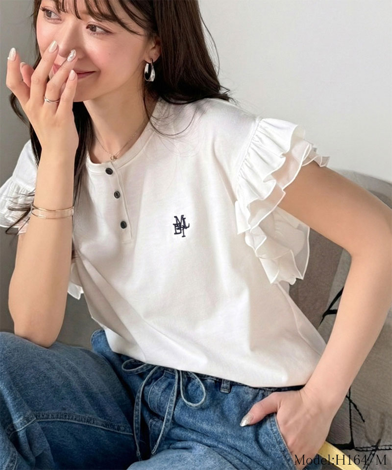 【mily bilet】 きれいめ 半袖 tシャツ レディース ロゴ トップス きれいめ カジュアル ふわっと 華やか | classicalelf | 02