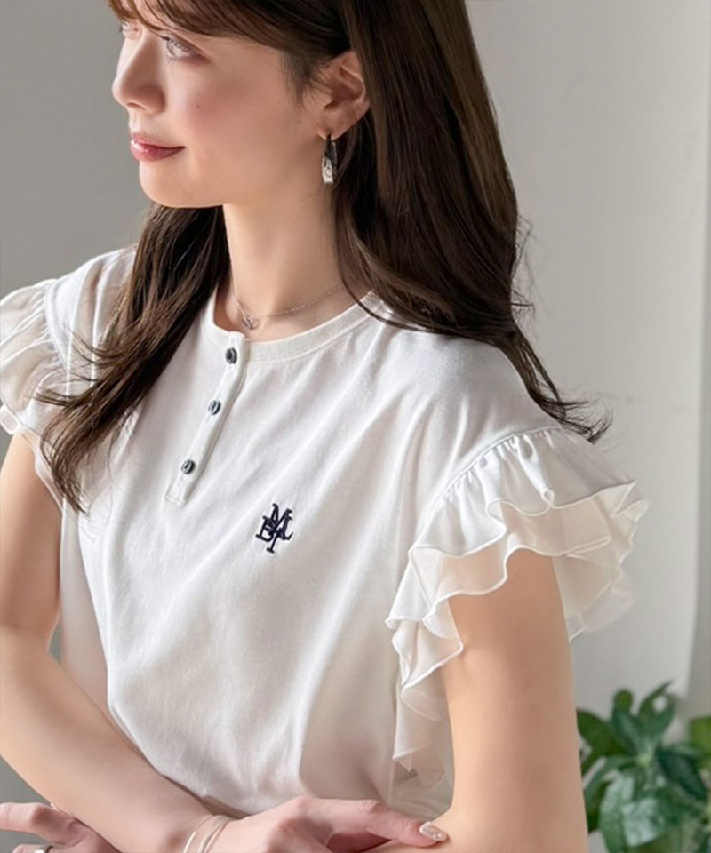 【mily bilet】 きれいめ 半袖 tシャツ レディース ロゴ トップス きれいめ カジュアル ふわっと 華やか | classicalelf | 04