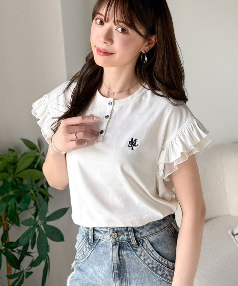 【mily bilet】 きれいめ 半袖 tシャツ レディース ロゴ トップス きれいめ カジュアル ふわっと 華やか | classicalelf | 06