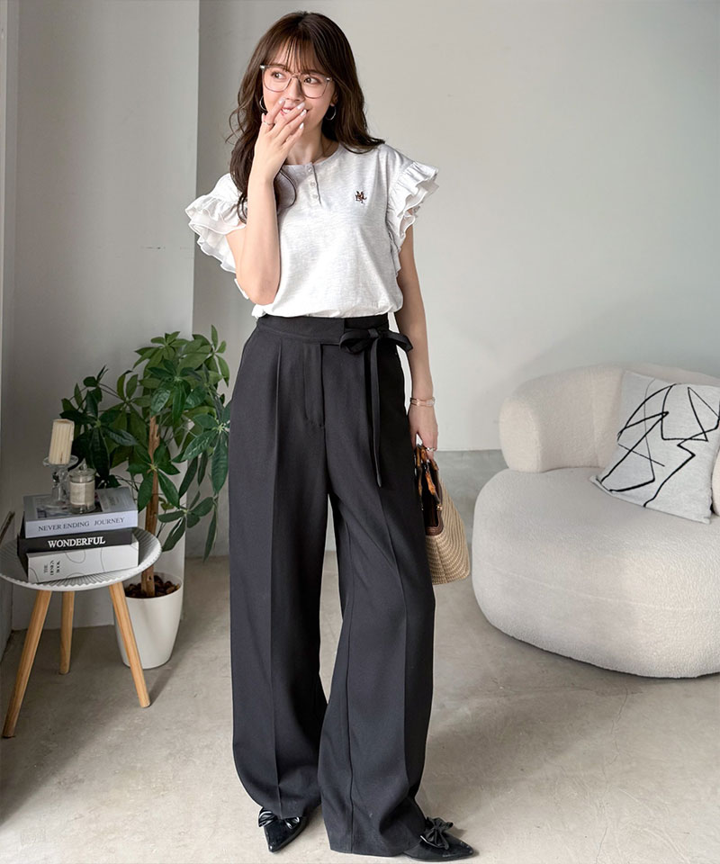 【mily bilet】 きれいめ 半袖 tシャツ レディース ロゴ トップス きれいめ カジュアル ふわっと 華やか | classicalelf | 11