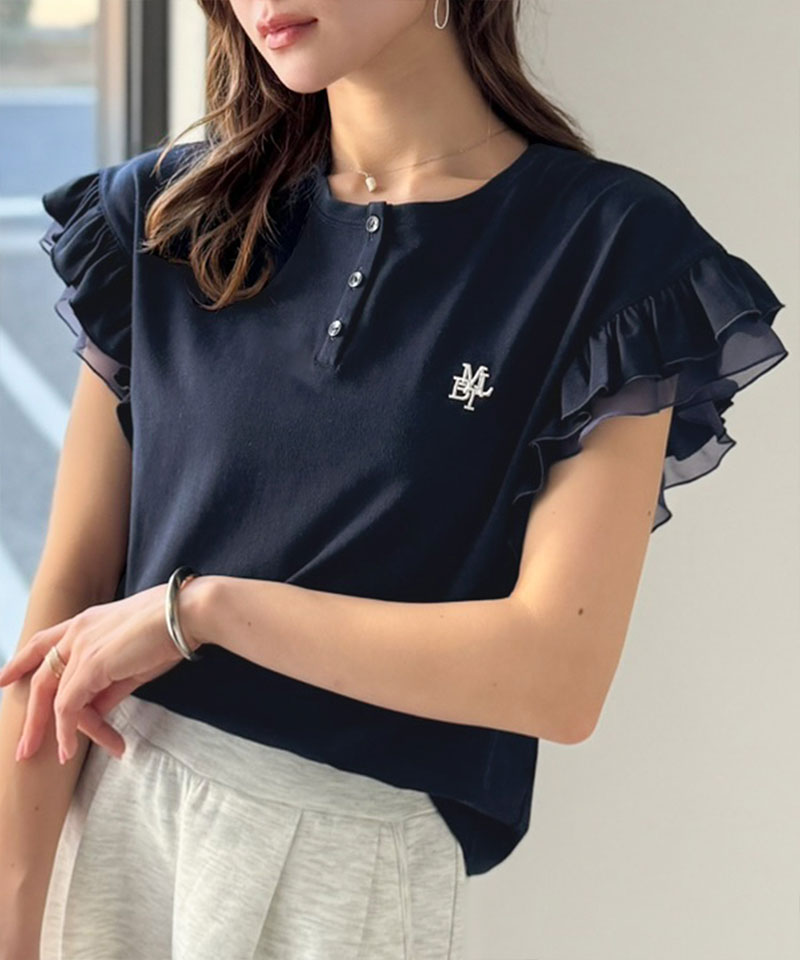 【mily bilet】 きれいめ 半袖 tシャツ レディース ロゴ トップス きれいめ カジュアル ふわっと 華やか | classicalelf | 13