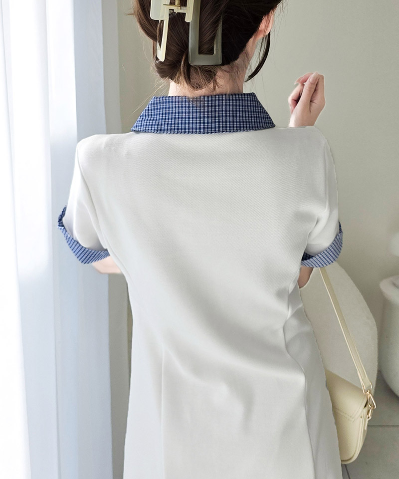 【mily bilet】ワンピース 半袖 ロング レディース ポロワンピース ロング丈 大人可愛い カジュアル 鹿の子 | classicalelf | 04