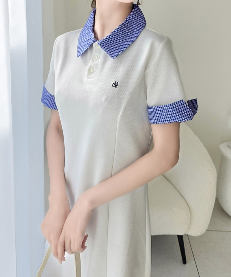 【mily bilet】ワンピース 半袖 ロング レディース ポロワンピース ロング丈 大人可愛い カジュアル 鹿の子 | classicalelf | 05