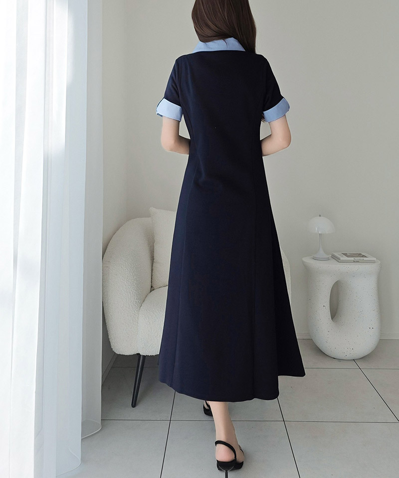 【mily bilet】ワンピース 半袖 ロング レディース ポロワンピース ロング丈 大人可愛い カジュアル 鹿の子 | classicalelf | 14