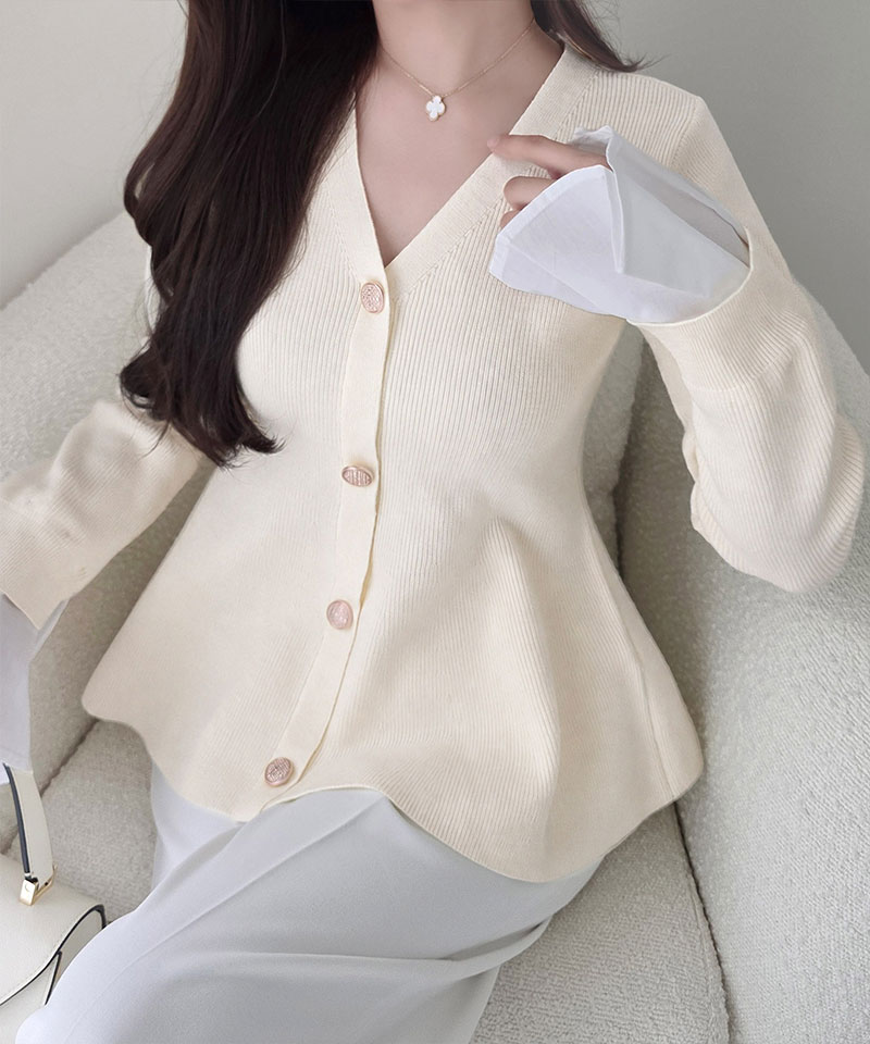 【mily bilet】着るだけで叶う、メリハリ美人♪レイヤード風ペプラムカーディガン mily bilet クラシカルエルフ mi1359064 | classicalelf | 05