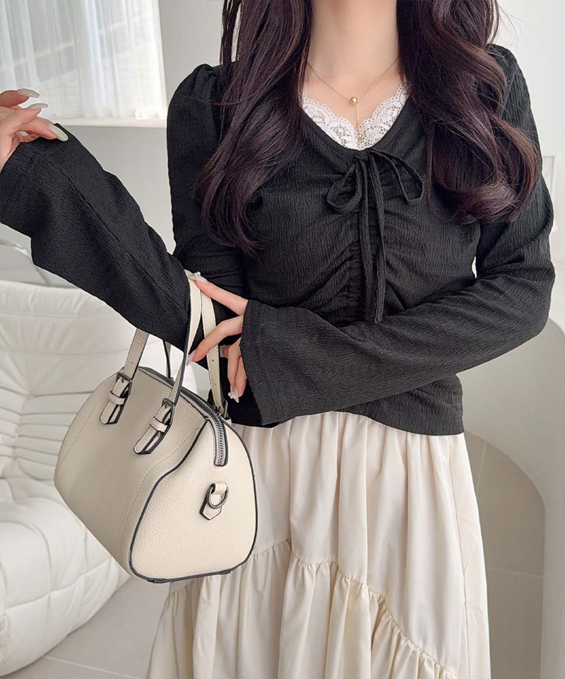 【mily bilet】レースドッキングパフスリーブジャガードトップス mily bilet クラシカルエルフ mi1359080 | classicalelf | 10