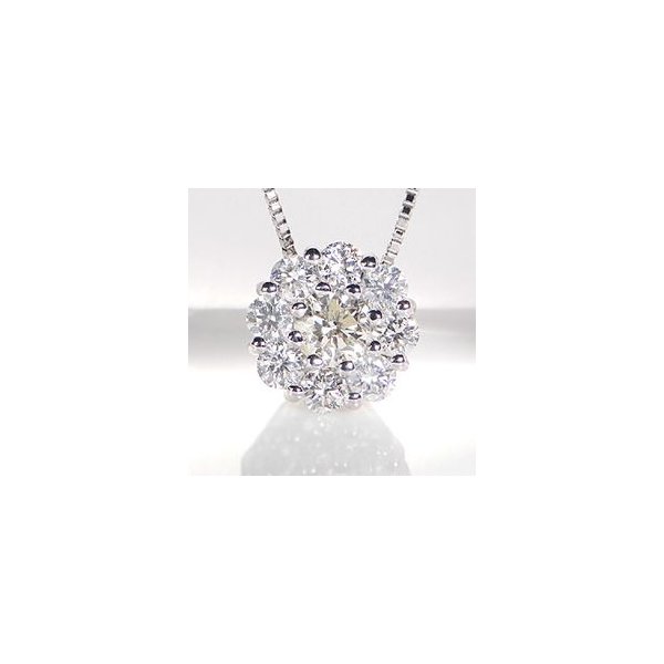 商品画像２ PT900 0.9ct ダイヤモンド フラワーモチーフ ネックレス