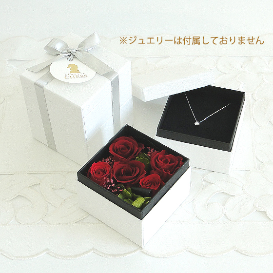 商品画像１ 枯れないお花 プリザーブドフラワー ジュエリーボックス