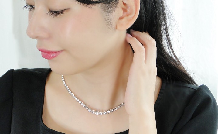 専用JC157★最高級 天然ダイヤモンド10ct テニスネックレス 鑑別付 Classic CHESS（クラシックチェス） pt900 プラチナ ダイヤモンド