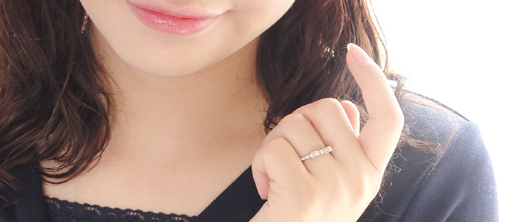 K18PG 【0.2ct】ダイヤモンド ハッピー リボン リング
