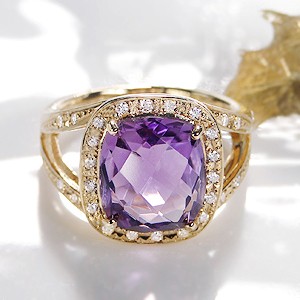 Classic CHESS（クラシックチェス） K18YG アメジスト ダイヤモンド