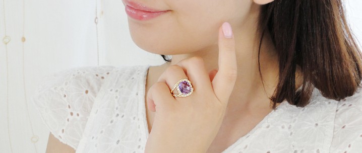 Classic CHESS（クラシックチェス） K18YG アメジスト ダイヤモンド