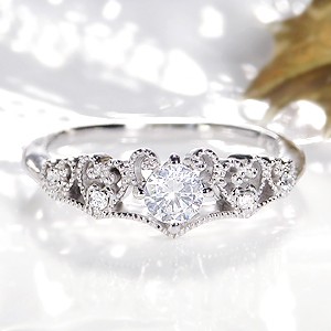 ．*！様 PTダイヤモンドリング プラチナ鑑定書付ダイヤモンドリング（0.3カラット）(RKR357)|TSUTSUMI