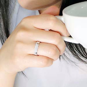 商品画像3 pt900 ダイヤモンド 2連 リング