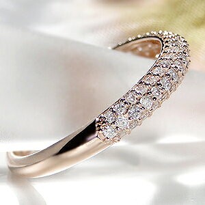 商品画像２ K18PG ダイヤモンド パヴェ リング 0.5ct SI
