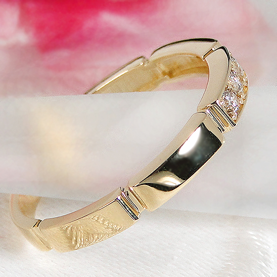 商品画像２ K18YG ダイヤモンド エタニティ リング 0.1ct