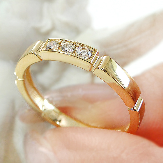 商品画像４ K18YG ダイヤモンド エタニティ リング 0.1ct