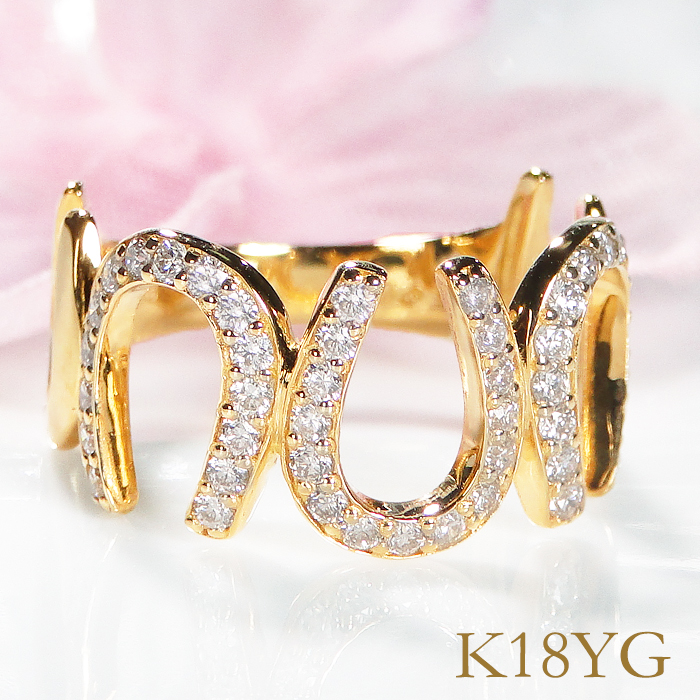 森のクマさん様　pt950 天然ダイヤモンド0.1ct 馬蹄リング 森のクマさん様 pt950 天然ダイヤモンド0.1ct 馬蹄リング P112504326