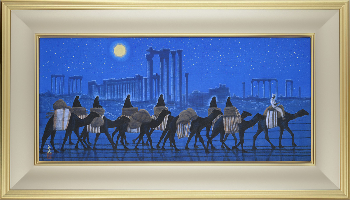 平山郁夫 絵画 ブルーモスクの夜 平山郁夫 絵画 ブルーモスクの夜 【複製】【美術印刷】【巨匠