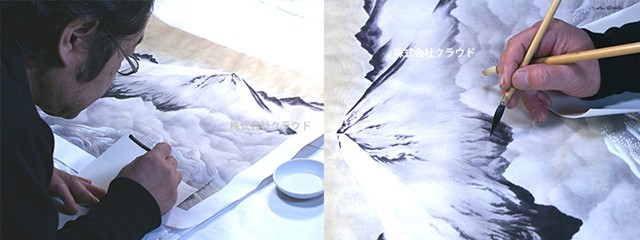 横山大観 霊峰四趣・秋 複製画 巧藝画 10号 限定200部 岩絵具手彩色