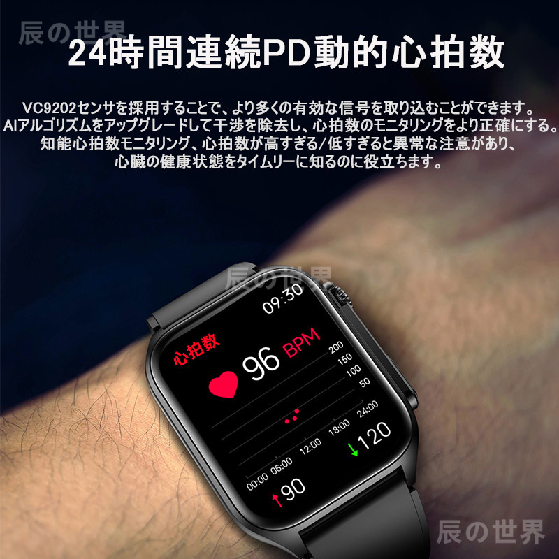 血中グルコース」スマートウォッチ 日本製センサー Bluetooth通話 心電図ECG PPG 体温 血圧 血中酸素 血糖測定 圧力測定 心拍数  睡眠検測 プレゼント 2023 スマートウォッチ本体