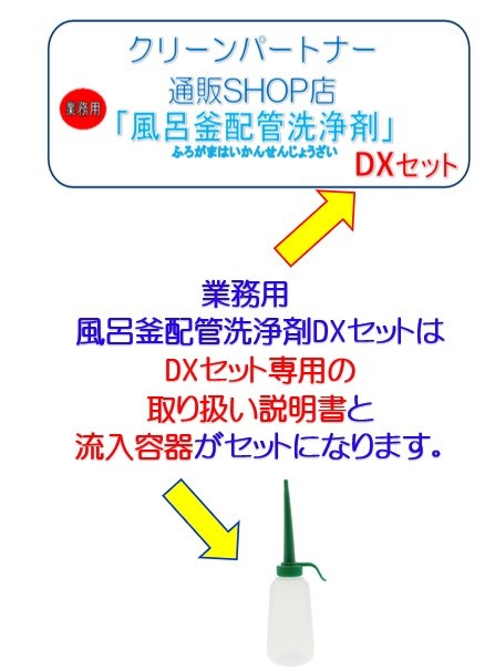 業務用 風呂釜配管洗浄剤 DXセット : senzai-dx : クリーンパートナー 