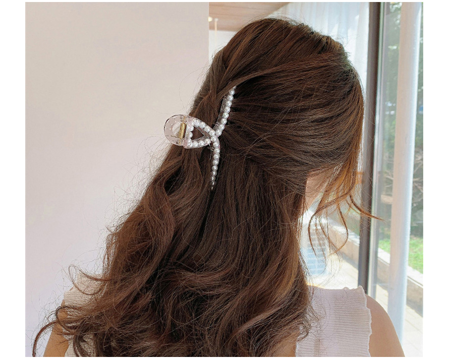 パール ヘアクリップ 大きめ