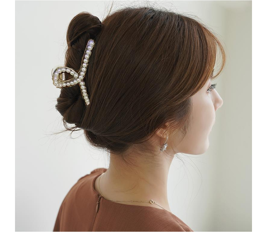 パール ヘアクリップ 大きめ