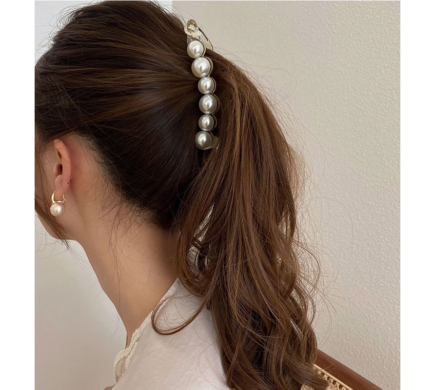 パール ヘアクリップ 大きめ