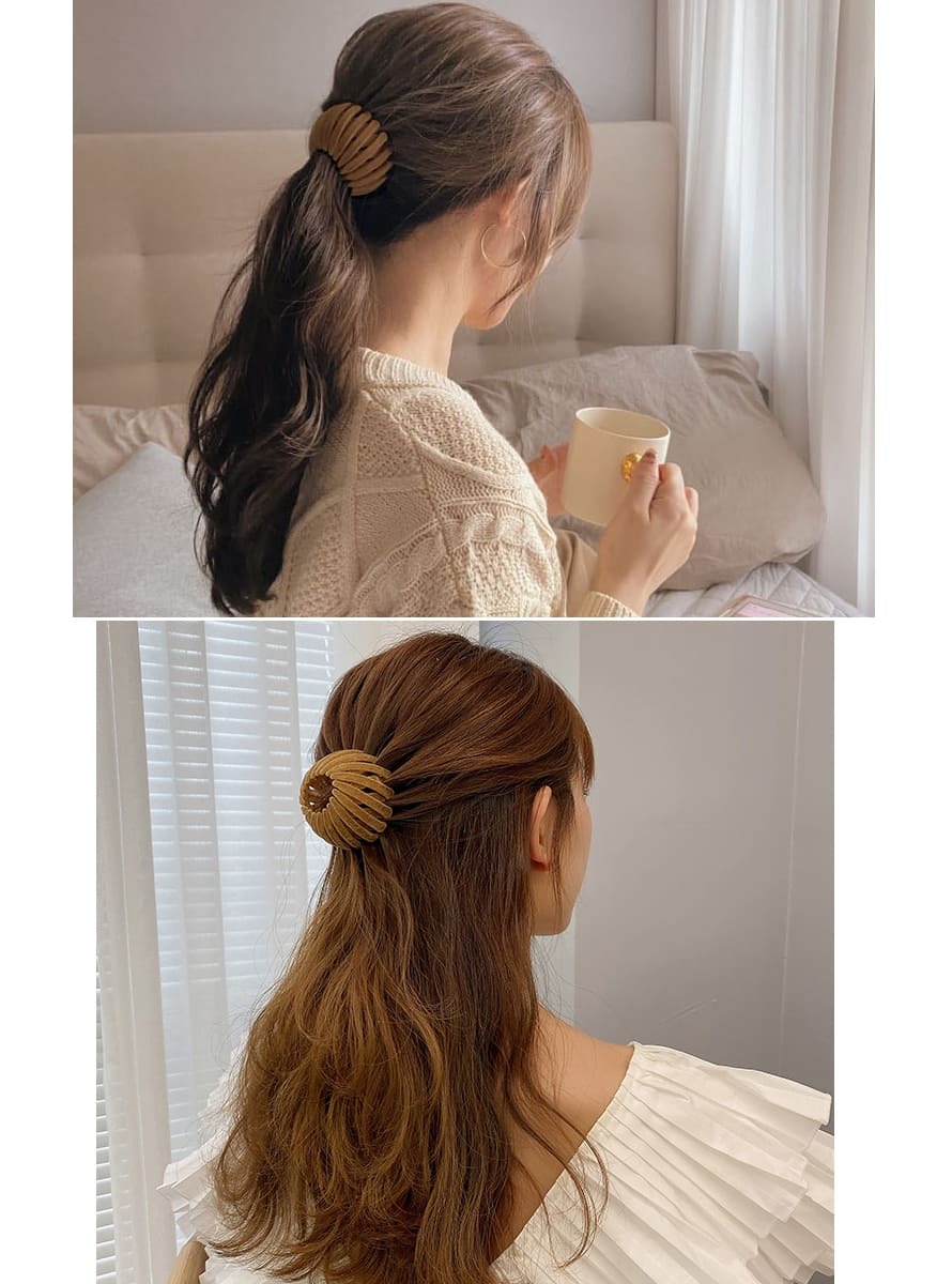 ベロアポニーリング ヘアクリップ ポニーヘアリング お団子