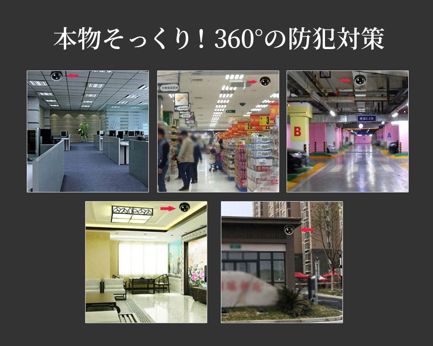 ドーム型 ダミー防犯カメラ設置イメージ