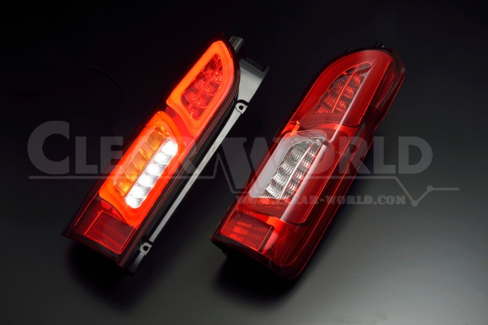 ハイエース用　STUDIO DESIGN LEDテールランプ クリア/レッド ハイエース用 STUDIO DESIGN LEDテールランプ クリア/レッド