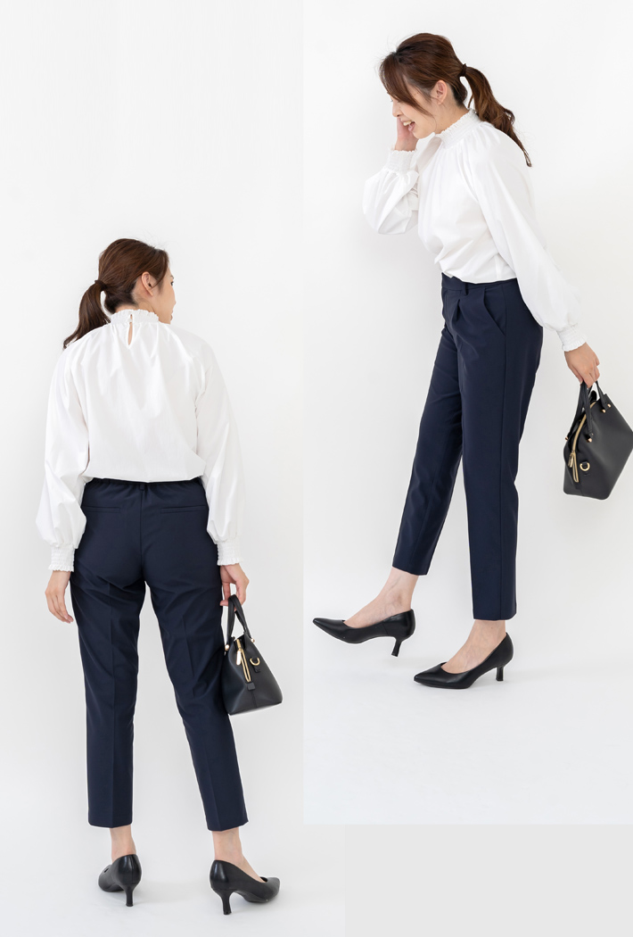 日本製 アンクルパンツ レディース 春 夏 テーパードパンツ