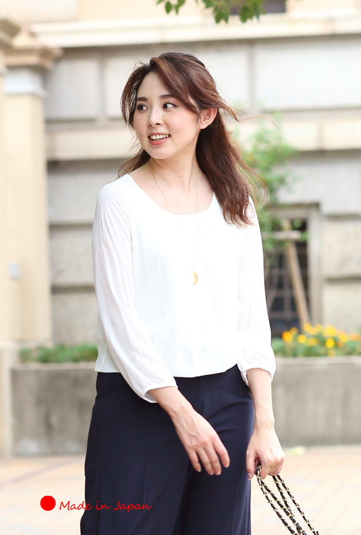 日本製」 ブラウス レディース とろみブラウス フォーマル シフォン