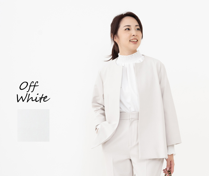 日本製」 ジャケット レディース ノーカラージャケット 入学式 ママ